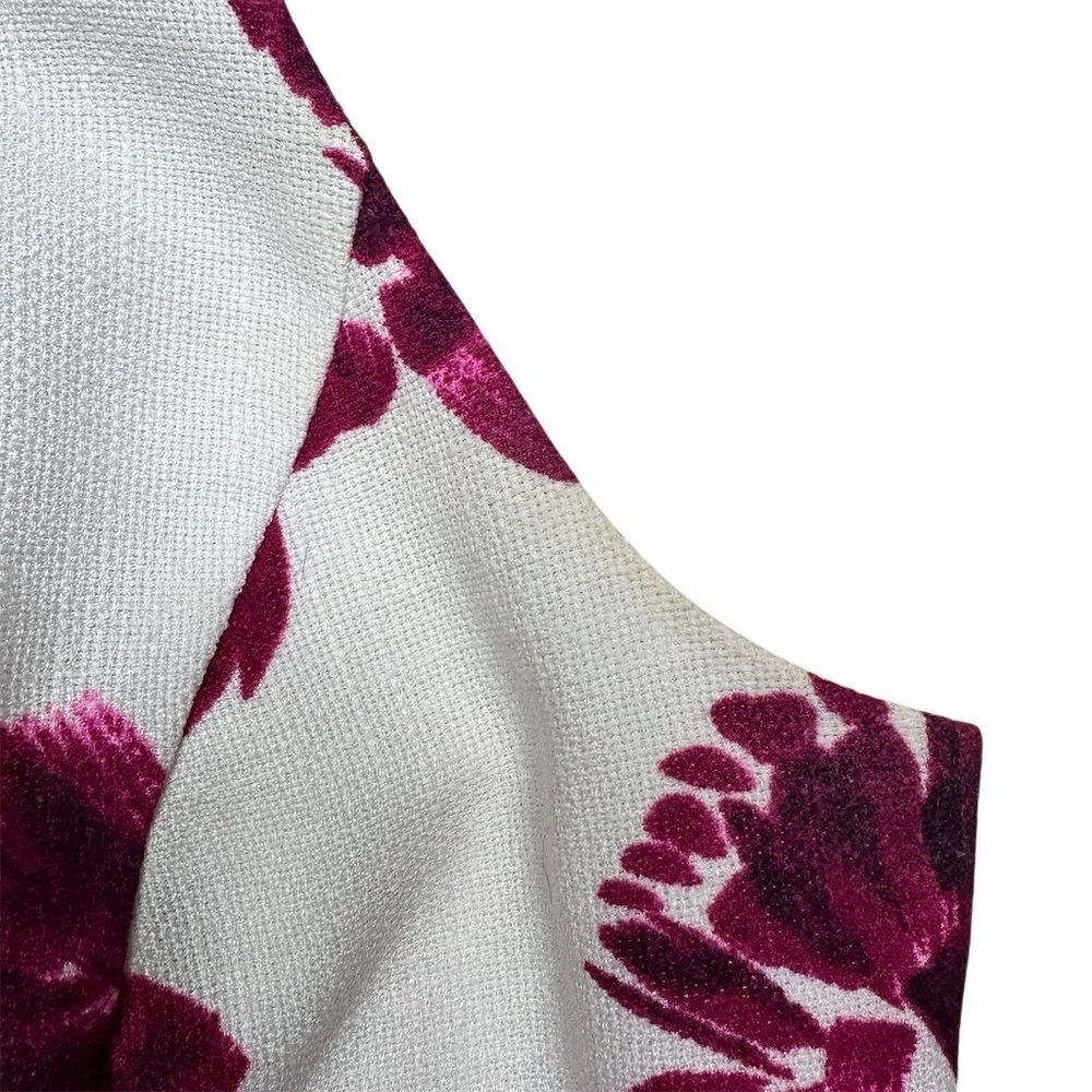 Maggy London Dress Womens Size 6 White Floral Fit & Flare Halter Summer - Picture 11 of 11